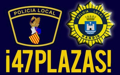 47 plazas de Agente de Policía Local del Ayuntamiento de Gandia,