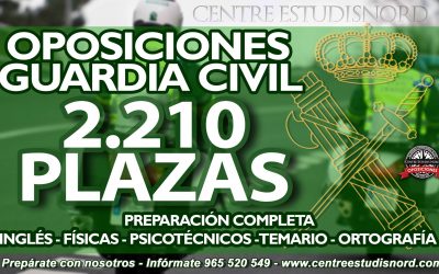 2.210 nuevas plazas del Cuerpo de la Guardia Civil.