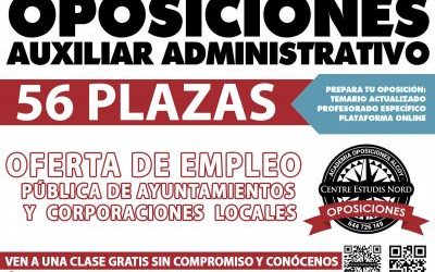 Oferta de Empleo Público 2018 – Auxiliar Administrativo.